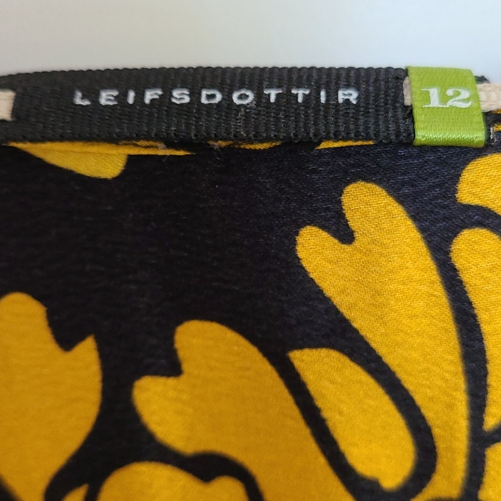 Leifsdottir silk floral buttondown dress size 12 - Picture 3 of 9